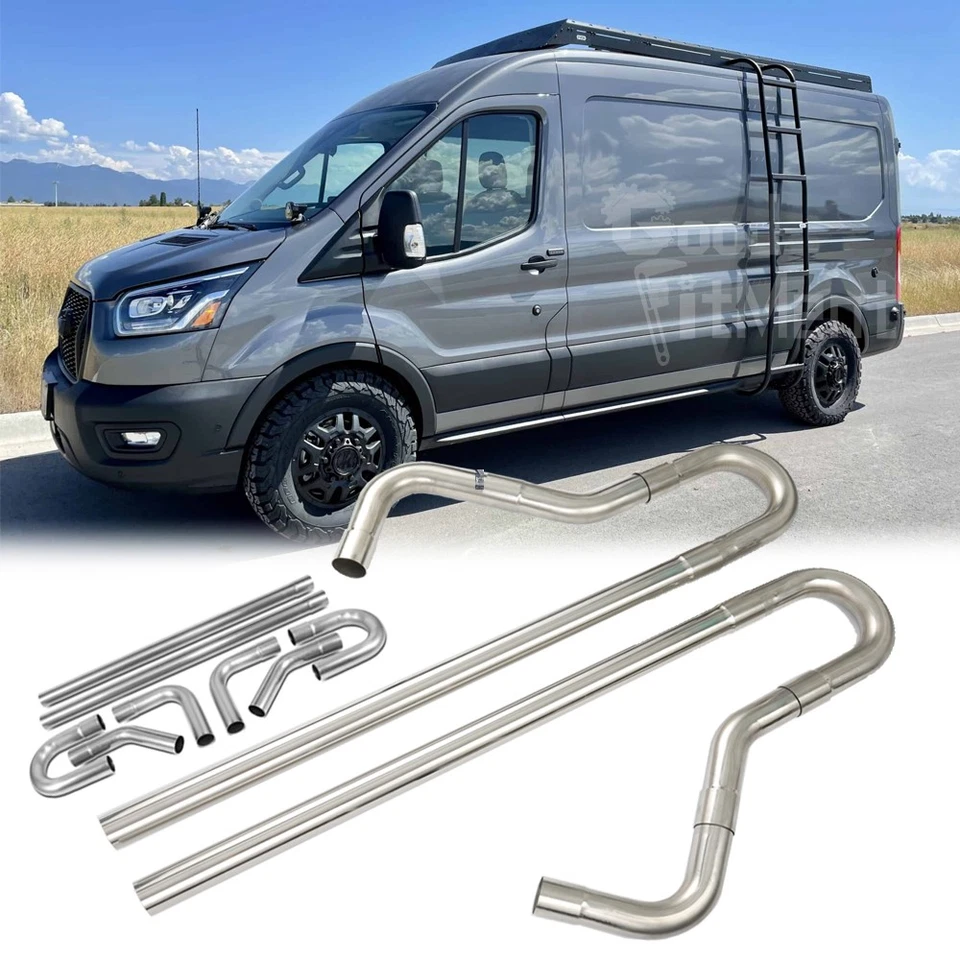 Kit de tubos de escape 8X 2.5" OD tubo mandril curvado recto U-Bend para Ford Transit Foto 1 de 4