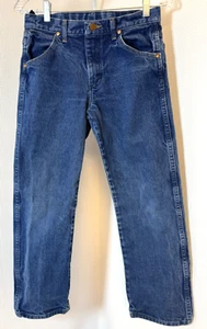 Wrangler Jeans Boys 12 Husky Adjustable Waist Blue Denim 13MWZBP W11 - Picture 1 of 6
