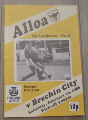 1987-88  (Feb)  Alloa Athletic  v  Brechin City -  Scottish Division Two - Image 1 of 2