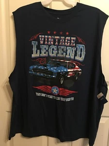 Men's Muscle Shirt Size 3XL 54-56 Vintage Legend Blue Cove - Picture 1 of 5