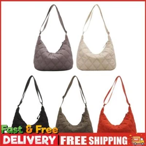 Women Puffer Satchel Bag Adjustable Strap Quilted Large Capacity Soft Daily Bags - Picture 1 of 18