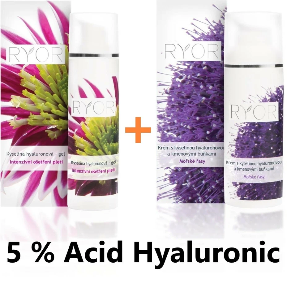 Hyaluronsäure 5% Gel Serum + Creme Stammzellen Meeresalgen Anti-Alter Straffend - Bild 1 von 4