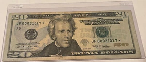US Fancy Star Error Note Serial Twenty Dollar Replacement Duplicate Ink Fed $20 - Picture 1 of 2