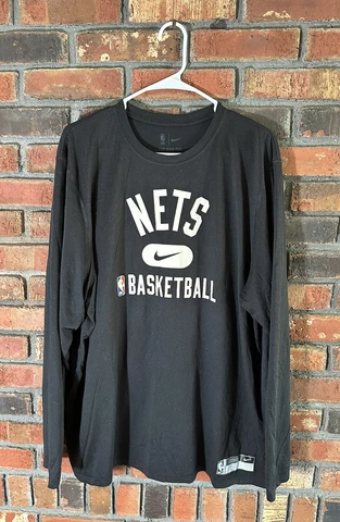 Nike Brooklyn Nets NBA Player Issued Practice L/S T Shirt Men’s 2XL XXL Cover