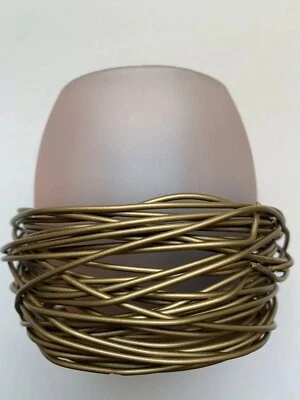 YANKEE CANDLE NESTING EGG TEA LIGHT CANDLE HOLDER RETIRED EASTER SPRING HTF - Image 1 of 2