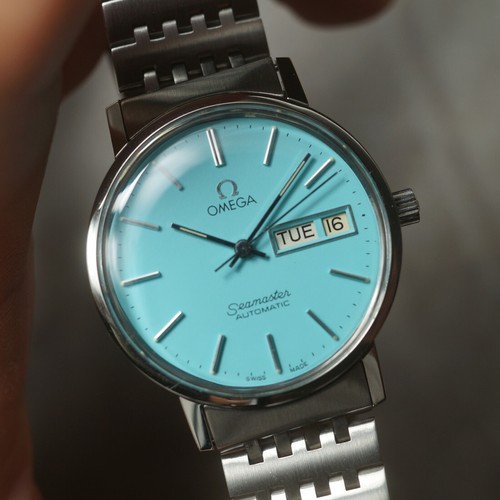 Vintage Omega Seamaster Teeth Automatic Day Date G Mint Custom Dial Watch