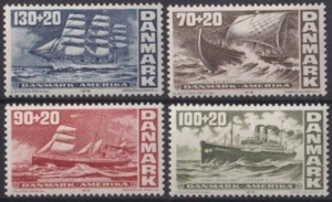 F-EX29404 DANMARK DINAMARCA MNH 1976 AMERICA - DANMARK LINE MERCHANT WIKING SHIP - Picture 1 of 1