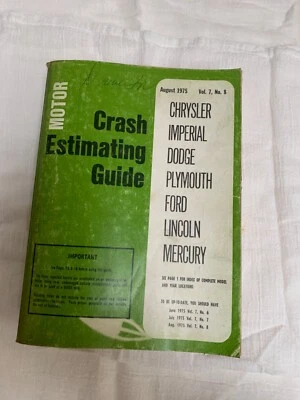 Guía de estimación de accidentes automovilísticos Chrysler Imperial Dodge Plymouth Ford Lincoln 1975 Foto 1 de 4