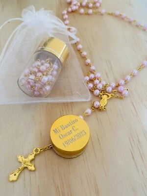 12 piezas Favores de Bautismo Personalizados Recuerdos Para Bautizo Y Comunión Quinceañera Foto 1 de 4