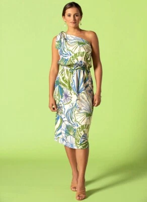 TORI RICHARD Sunrise One Shoulder Mid Dress XXS - Image 1 of 3