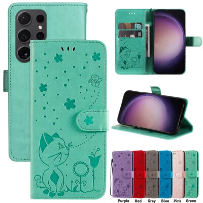 For Samsung Galaxy "S" Series Magnetic Leather Flip Stand Card Wallet Case Cover - Image 1 of 4