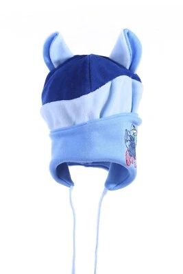 Precioso sombrero azul algodón bebé niño con foto y letrero de gato. ¡Talla 3-6 meses! Foto 1 de 2