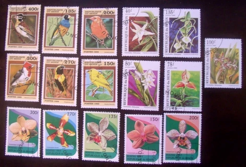 Benin Stamps Lot#D60  Flowers and Birds Cover