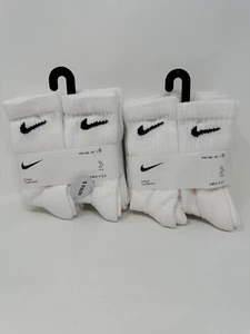 Nike Dri-Fit Kids Basic Crew Socks (PACK-12) (White) 5-7 (5433) A1(A143T) - Picture 1 of 6