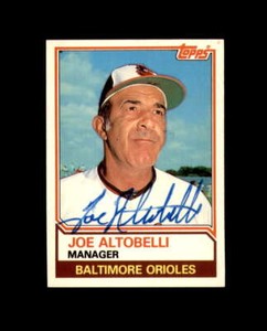 Joe Altobelli Signed 1983 Topps Traded Baltimore Orioles Autograph