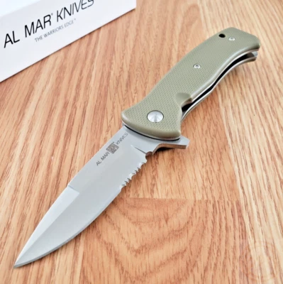 Al Mar Mini SERE 2020 Assisted Folding Knife 3" 8Cr13MoV Steel Blade FRN Handle - Image 1 of 4