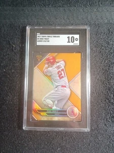 2017 MIKE TROUT *124/150* SGC 10 GM Topps Triple Threads Amber #4 ~1stB - Picture 1 of 6