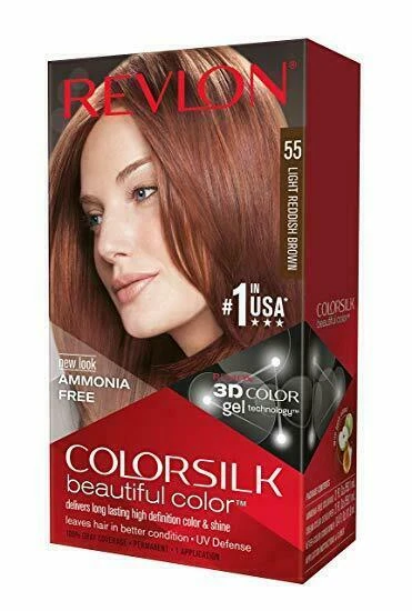 Revlon Colorsilk Wunderschöne Haarfarbe 55 ROT HELLBRAUN - Bild 1 von 1