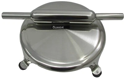 Handmade Stainless Steel Chakla Belan Rolling Pin , Board Set 9 inches for Roti - Image 1 of 4