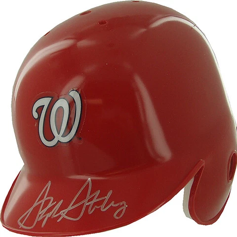 Stephen Strasburg Auto Riddell Signed Mini Helmet-Washington Nationals-W.S MVP! Cover
