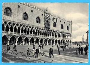 24-VENEZIA-PALAZZO DUCALE E S. GIORGIO-CARTOLINA-NON VIAGGIATA-BIANCO E NERO - Picture 1 of 2