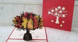 3D Pop Up Autumn Tree Leaf Card.(Birthday, Congrats, Retirement, Any Occasion). - Picture 1 of 4