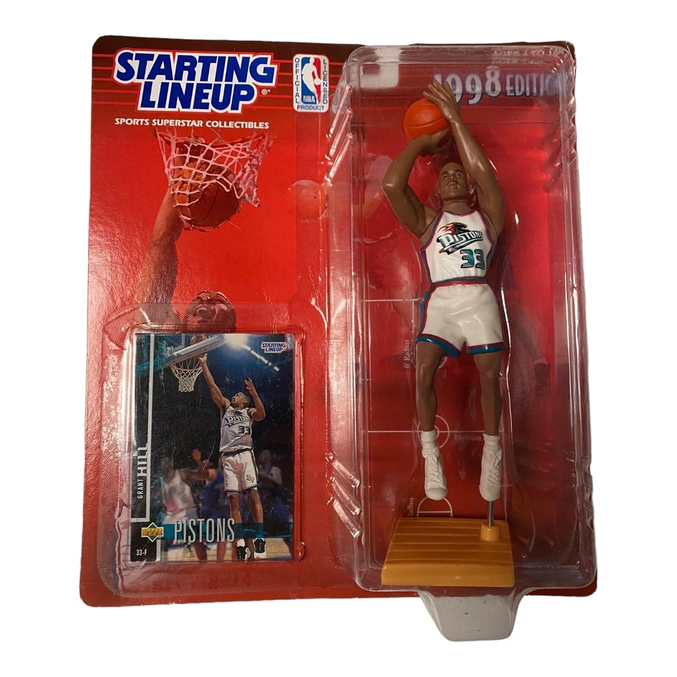 Figura de acción Kenner Toy 1998 Detroit Pistons Grant Hill alineación inicial de la NBA nueva Foto 1 de 1