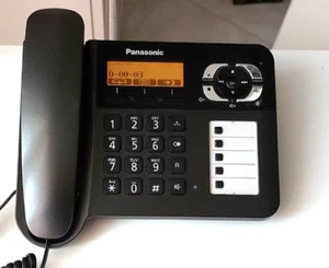Telefono Fisso Panasonic KX-TG6461EX1 con Segreteria (Senza Cordless, Nero) - Afbeelding 1 van 16