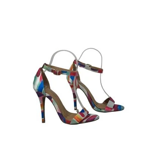 Sandalias de tacón Anne Michelle multicolor con correa al tobillo talla 5,5 - Imagen 1 de 13