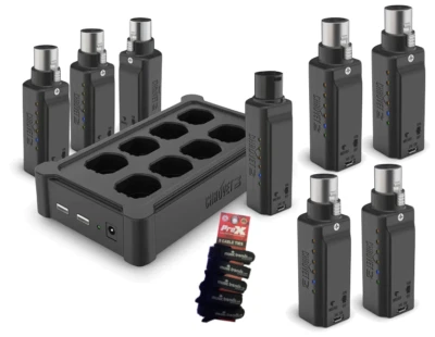 Chauvet DJ D-Fi XLR 8 Pack includes 1 transmitter, 7 receivers + 1 multi-charger - Image 1 of 4