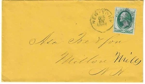 US Sc# 147 used on cover with New York,N.Y. CDS ,engraved flap and fancy cancel - Picture 1 of 4