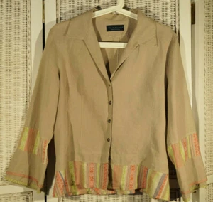Chaqueta de mujer Je You Aime + Brocado Blazer T42 L-XL beige Cinama - Imagen 1 de 5