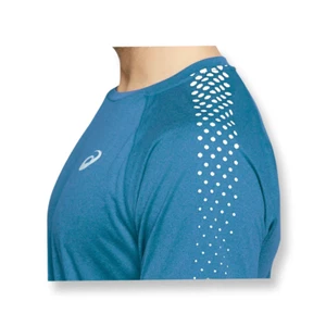 TOP DE RUNNING PARA HOMBRE ASICS A RAYAS SS, AZUL ISLA, MEDIANO - Imagen 1 de 6