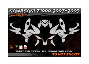 KAWASAKI Z1000 2007-2009 Z 1000 template vector 1/1 real scale EPS PDF CDR - Picture 1 of 3