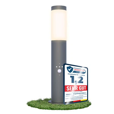 BOSEA-B Poller E27 Wegeleuchte Bewegungsmelder anthrazit Dämmerungssensor IP44 - Bild 1 von 4