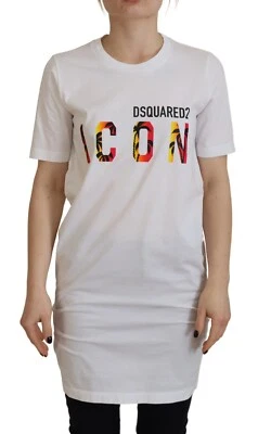 DSQUARED2 Camiseta Algodón Blanco Icon Logo Estampado Cuello Redondo IT38/US4/ - Imagen 1 de 4