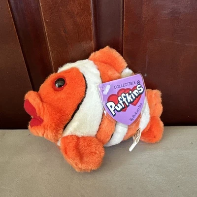 Vintage Swibco Puffkins Salty The Clown Fish Plush - Image 1 of 4