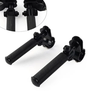 1 Pair Universal Motorcycle CNC Foot Pegs Footrest Racing Pedal Folding Black - Picture 1 of 8