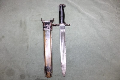 US Military Issue WW2 WWII M1 GARAND  03A3 BAYONET ORIGINAL 10 INCH UFH JK16 - Image 1 of 4