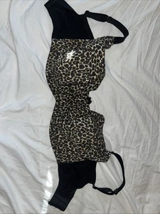 Gemm Animal Print Underwired Bra Size 36J Non-padded Adjustable Straps - Picture 1 of 8