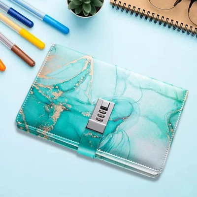 Diary with Lock Personal A5 PU Leather Journal Notebook Locking Journal Boys - Image 1 of 4