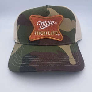Miller High Life Camo Trucker Hat American Needle Beer Mesh Snapback NWT - Picture 1 of 8