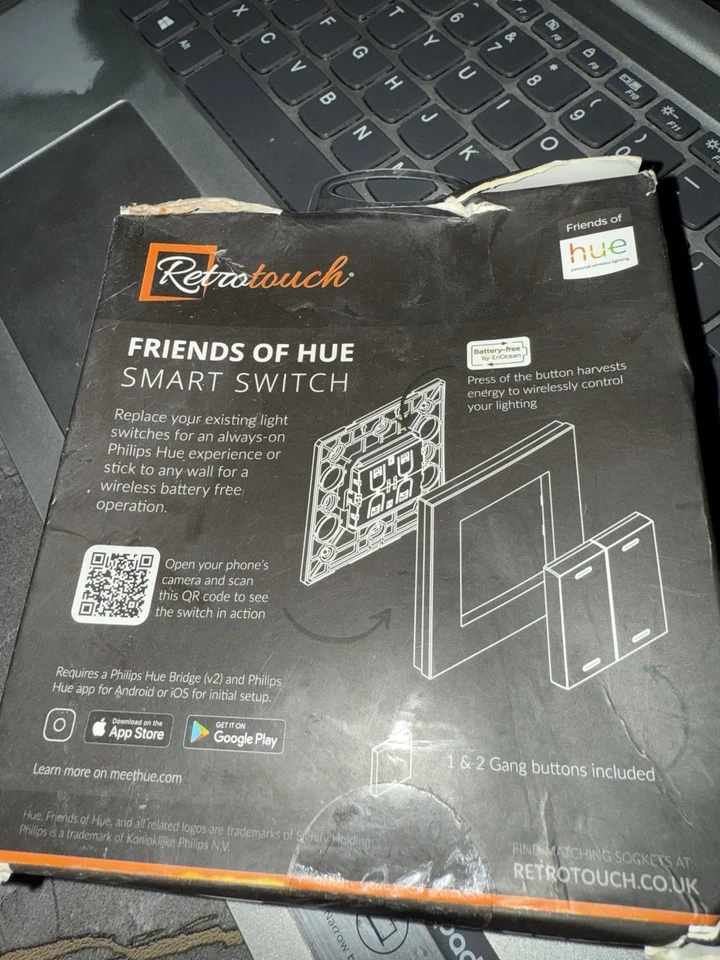 RetroTouch Friends Of Hue Smart Swtich Black PG 02803 - Image 1 of 3