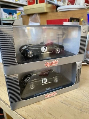 JAGUAR XK 120 C TYPE WINNER LE MANS 1953 QUARTZO SCALA 1/43 Coppia Lotto 17/18 - Immagine 1 di 4