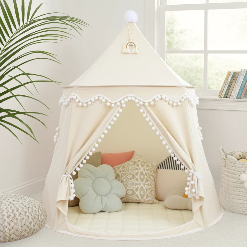 LIONHERZ® DAS ORIGINAL Spielzelt für Kinder, atmungsaktiv aus Baumwolle&Hanf - Bild 1 von 4