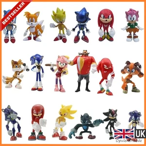 12cm Sonic the Hedgehog Toy Figurine Action Figures Kids Knuckles Shadow Tails🔵 - Picture 1 of 16