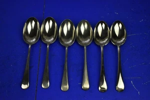 Seis cucharas para servir militares enchapadas en plata (probablemente años 50) usadas - Imagen 1 de 4