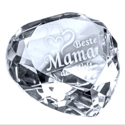 Kristall Herz für die beste Mama in schöner Geschenkbox - Geschenk zum Muttertag - Bild 1 von 2