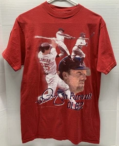 T-shirt vintage 1998 MLB STL Cardinals Mark McGwire alla ricerca di 62 - adulto M *EUC* - Foto 1 di 7