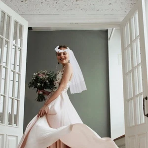 Garland Veil Bride Wedding Veils for Brides Bridal Headband Wreath Women Flower - Imagen 1 de 11